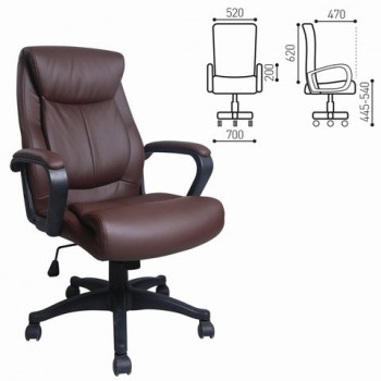 Кресло офисное BRABIX Enter EX-511 (коричневый) в Кожурле - kozhurla.mebel54.com | фото