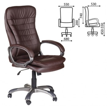 Кресло офисное BRABIX Omega EX-589 (коричневое) в Кожурле - kozhurla.mebel54.com | фото