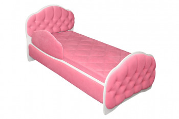 Кровать 160 Гармония 89 Розовый (мягкий бортик) в Кожурле - kozhurla.mebel54.com | фото