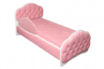 Кровать 170 Гармония 36 Светло-розовый (мягкий бортик) в Кожурле - kozhurla.mebel54.com | фото