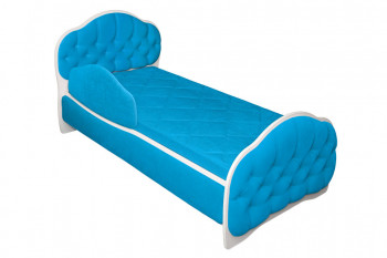 Кровать 170 Гармония 84 Ярко-голубой (мягкий бортик) в Кожурле - kozhurla.mebel54.com | фото