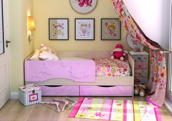 Кровать Алиса КР-812 1,6 Белфорд/Розовый металлик в Кожурле - kozhurla.mebel54.com | фото