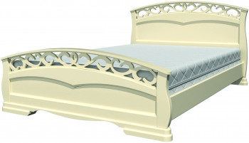 Кровать Грация-1 из массива сосны 1600*2000 Слоновая кость в Кожурле - kozhurla.mebel54.com | фото