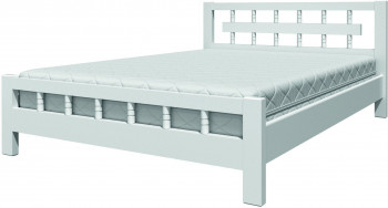 Кровать Натали-5 из массива сосны 1600*2000 Белый античный в Кожурле - kozhurla.mebel54.com | фото