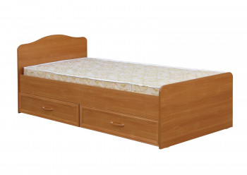 Кровать одинарная с ящиками 800-1 без матраса (круглые спинки) Вишня Оксфорд в Кожурле - kozhurla.mebel54.com | фото
