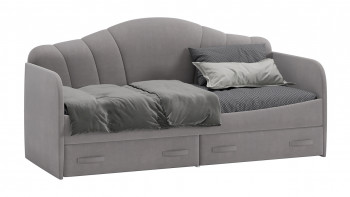 Кровать с мягкой спинкой и ящиками «Сабрина» 900 Светло-серый в Кожурле - kozhurla.mebel54.com | фото