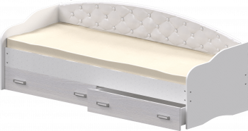 Кровать Софа-7 с мягкой спинкой (800х2000) Белый в Кожурле - kozhurla.mebel54.com | фото