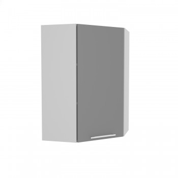 Ройс ВПУ 600 Шкаф верхний угловой высокий (Графит софт/корпус Серый) в Кожурле - kozhurla.mebel54.com | фото