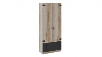 Шкаф для одежды комбинированный «Окланд» (Фон Черный/Дуб Делано) в Кожурле - kozhurla.mebel54.com | фото