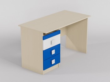 Стол (прямая столешница) Скай люкс (Синий/Белый/корпус Клен) в Кожурле - kozhurla.mebel54.com | фото