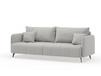 Валериан диван трёхместный прямой Светло-серый, ткань RICO FLEX 108 в Кожурле - kozhurla.mebel54.com | фото